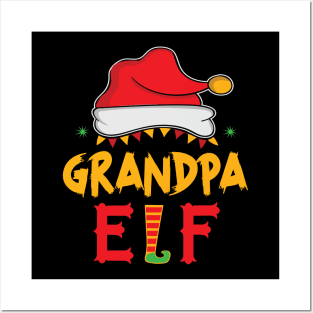 Grandpa Elf Chirstmas T-shirt Posters and Art